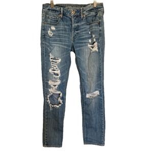 American Eagle Outfitters Jeans, Womens Size 6,‎ Denim, Tomgirl, Distressed, BF